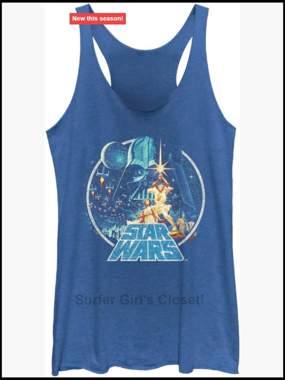 Officially Licensed Racerback Tank Top Sleeveless Scoop Neck Letter Print